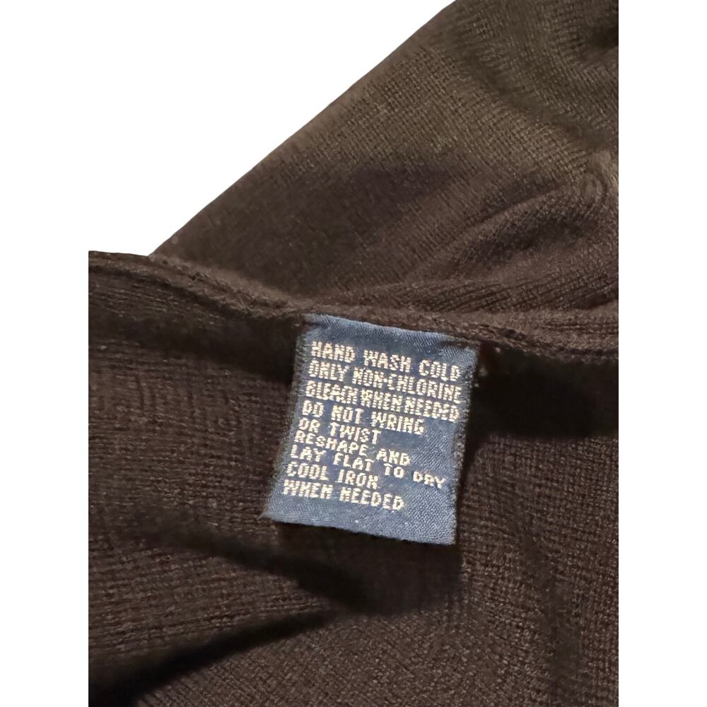 Vintage Ralph Lauren Wool Turtleneck Sweater Hong Kong Slim Fit Raw Edge Knit - Picture 5 of 6